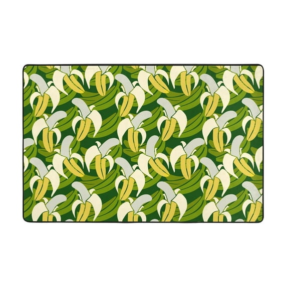 XMXT Non-Slip Area Rug, Colorful Cartoon Banana Polyester Rugs for Living Room, 72 x 48 inches