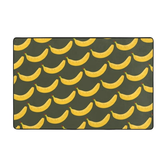 XMXT Non-Slip Area Rug, Lovely Banana Print Polyester Rugs for Living Room, 36 x 24 inches