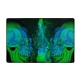 thumbnail image 1 of XMXT Non-Slip Area Rug, Water Flame Music Skull Print Polyester Rugs for Living Room, 36 x 24 inches Multicolor, 1 of 9