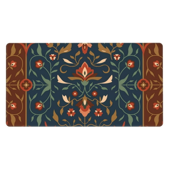 XMXT Non-Slip Gaming Mouse Pad, Classic Turkish Rustic Pattern Mousepad Computer Keyboard Mats Desk Pads Office Decor Accessories, 15.8"x29.5"