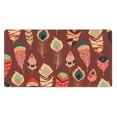 thumbnail image 1 of XMXT Non-Slip Gaming Mouse Pad, Ethnic Style Decorative Feather Mousepad Computer Keyboard Mats Desk Pads Office Decor Accessories, 15.8"x29.5", 1 of 8