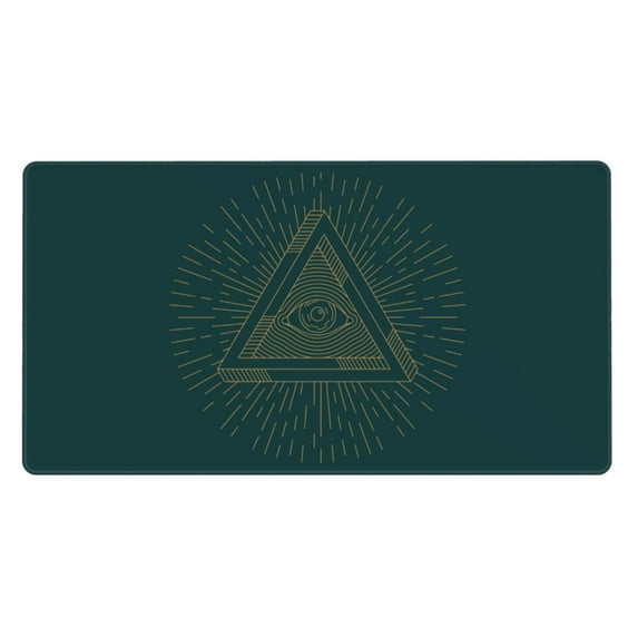XMXT Non-Slip Gaming Mouse Pad, Illuminated Eye Symbol Mousepad Computer Keyboard Mats Desk Pads Office Decor Accessories, 15.8"x29.5"