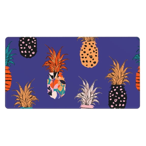 XMXT Non-Slip Gaming Mouse Pad, Pineapple Decorative Painting Mousepad Computer Keyboard Mats Desk Pads Office Decor Accessories, 15.8"x29.5"