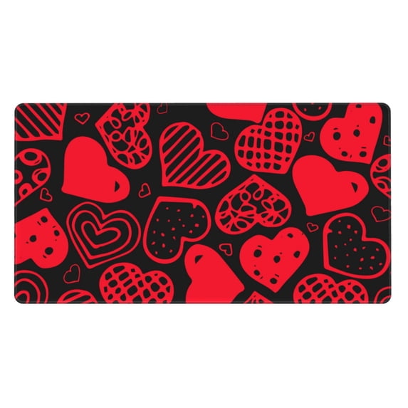 XMXT Non-Slip Gaming Mouse Pad, Various Love Illustrations Mousepad Computer Keyboard Mats Desk Pads Office Decor Accessories, 15.8"x29.5"