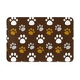 thumbnail image 1 of XMXT Non-Slip Polyester Bathroom Rugs Kitchen Door Mat, Brown Animal Paw Prints Machine Washable Bath Mats Rug for Kitchen Shower Bathtub Decor, 15.7 x 23.6 inches, 1 of 9