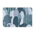 thumbnail image 1 of XMXT Non-Slip Polyester Bathroom Rugs Kitchen Door Mat, Cactus Hand Painted Blue Machine Washable Bath Mats Rug for Kitchen Shower Bathtub Decor, 15.7 x 23.6 inches, 1 of 9