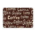 thumbnail image 1 of XMXT Non-Slip Polyester Bathroom Rugs Kitchen Door Mat, Retro Coffee Elements Machine Washable Bath Mats Rug for Kitchen Shower Bathtub Decor, 15.7 x 23.6 inches, 1 of 9