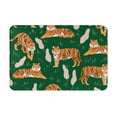 thumbnail image 1 of XMXT Non-Slip Polyester Bathroom Rugs Kitchen Door Mat, Tiger Pink Leaves Print Machine Washable Bath Mats Rug for Kitchen Shower Bathtub Decor, 15.7 x 23.6 inches, 1 of 9