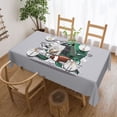 thumbnail image 1 of XMXT Polyester Rectangle Tablecloth, Cartoon Character Stickers Waterproof Table Cloth Home Dinner Decor Table Cover for Holiday Party, 54 x 72 inches, 1 of 9