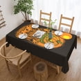 thumbnail image 1 of XMXT Polyester Rectangle Tablecloth, Halloween Pumpkin Man Waterproof Table Cloth Home Dinner Decor Table Cover for Holiday Party, 54 x 72 inches, 1 of 9