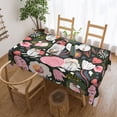 thumbnail image 1 of XMXT Polyester Rectangle Tablecloth, Watercolor Floral Doodle Print Waterproof Table Cloth Home Dinner Decor Table Cover for Holiday Party, 54 x 72 inches, 1 of 9