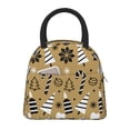 thumbnail image 1 of XMXT Reusable Lunch Bag Women, Gold Christmas Elements Print Large Lunchbox Insulated Lunch Box for Work School, Multicolor, 1 of 9