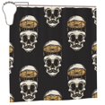 thumbnail image 1 of XMXT Shower Curtain Liner with Iron Hooks, Waterproof Orange Skull Pattern Shower Curtains for Bathroom Decor Accessories, 72 x 72 inches, 1 of 9