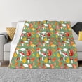 thumbnail image 1 of XMXT Throw Blanket, Autumn Mushroom Squirrel Machine Washable Blankets for Sofa, 50 x 40 inches, 1 of 9