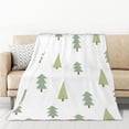 thumbnail image 1 of XMXT Throw Blanket, Cartoon Pine Trees Seamless Print Flannel Blanket for Bed Sofa, 50 x 70 inches, 1 of 9