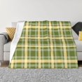 thumbnail image 1 of XMXT Throw Blanket, Green White Christmas Prints Machine Washable Blankets for Sofa, 80 x 60 inches Green, 1 of 9