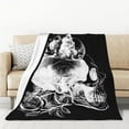 thumbnail image 1 of XMXT Throw Blankets, Call Skeleton Game Pattern Bed Blanket for Bedroom Sofa, 50 x 70 inches Black, 1 of 9