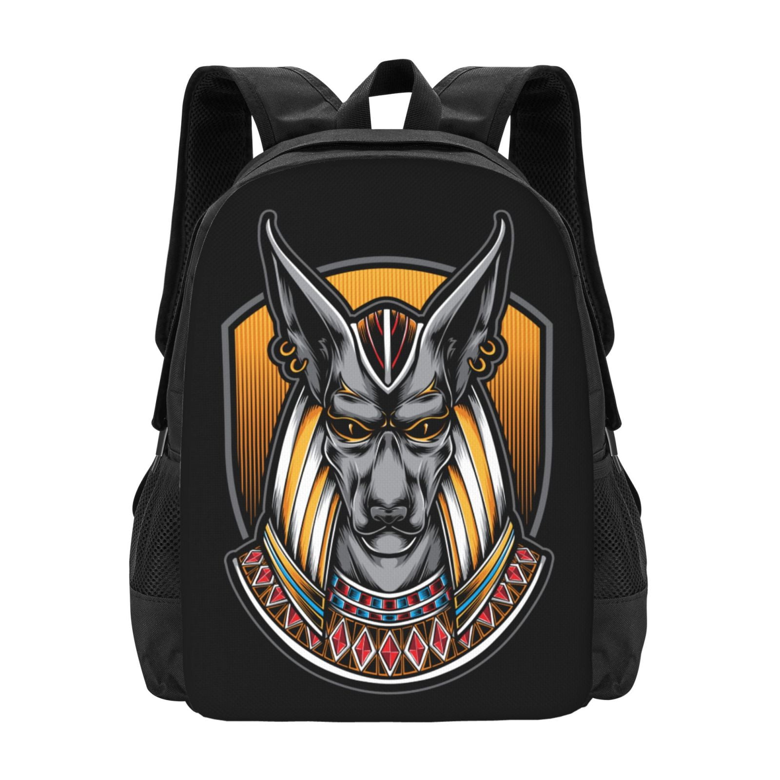 XMXT Travel Laptop Backpack for School Work, Egyptian Anubis Head Large