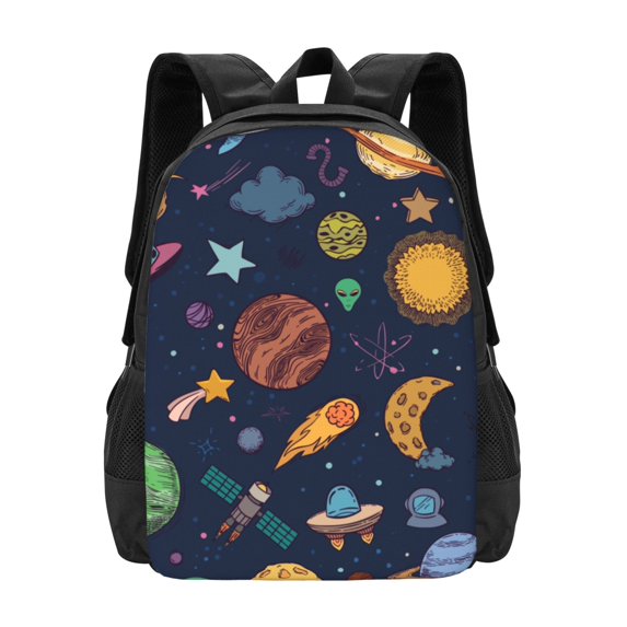 XMXT Travel Laptop Backpack for School Work, Fantastic Cartoon Universe Large Capacity Bookbag Travel Bag Backpacks for Women Men