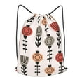 thumbnail image 1 of XMXT Unisex Drawstring Backpack for Women Men, Abstract Simple Flowers Waterproof Gym Bag String Bags for Shopping Sport Travel, s, 1 of 8