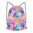thumbnail image 1 of XMXT Unisex Drawstring Backpack for Women Men, Cartoon Colorful Graffiti Waterproof Gym Bag String Bags for Shopping Sport Travel, m, 1 of 8