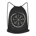 thumbnail image 1 of XMXT Unisex Drawstring Backpack for Women Men, Dark Rune Pattern Waterproof Gym Bag String Bags for Shopping Sport Travel, s, 1 of 8