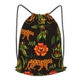 thumbnail image 1 of XMXT Unisex Drawstring Backpack for Women Men, Leopard Lizard Pattern Waterproof Gym Bag String Bags for Shopping Sport Travel, s, 1 of 8