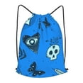 thumbnail image 1 of XMXT Unisex Drawstring Backpack for Women Men, Skeleton Moon Blue Illustration Waterproof Gym Bag String Bags for Shopping Sport Travel, m, 1 of 8