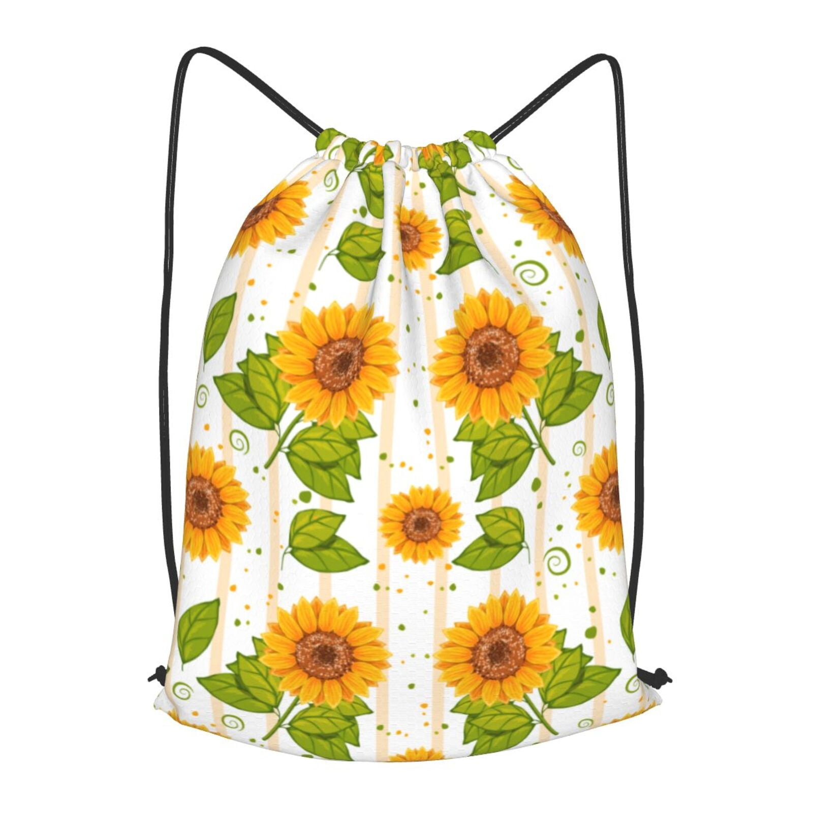 XMXT Unisex Drawstring Backpack for Women Men, Sunflower Decor
