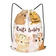 thumbnail image 1 of XMXT Unisex Drawstring Backpack for Women Men, Watercolor Cute Babies Animals Waterproof Gym Bag String Bags for Shopping Sport Travel, m, 1 of 8
