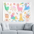 thumbnail image 1 of XMXT Wall Tapestry, Cute Cartoon Alpacas Wall Decor Tapestry for Bedroom, 60 x 40 inches, 1 of 9