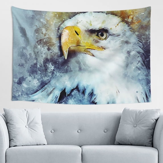 XMXT Wall Tapestry, Eagle Art Watercolors Wall Decor Tapestry for Bedroom, 60 x 40 inches