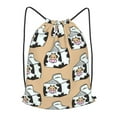 thumbnail image 1 of XMXT Waterproof Gym Bag, Cartoon Milk Drinking Drawstring Backpack for Men, s, 1 of 8