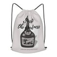 thumbnail image 1 of XMXT Waterproof Gym Bag, Cartoon Wine Bottle Printing Drawstring Backpack for Men, s Gray, 1 of 8