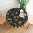 thumbnail image 1 of XMXT Waterproof Round Table Cloth, Egyptian Cultural Graffiti Tablecloth Polyester Table Cover for Home Kitchen Dining Party Room Decor, 60 inches, 1 of 8
