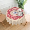 thumbnail image 1 of XMXT Waterproof Round Table Cloth, Evil Pink Cartoon Eye Tablecloth Polyester Table Cover for Home Kitchen Dining Party Room Decor, 60 inches, 1 of 8