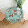 thumbnail image 1 of XMXT Waterproof Round Table Cloth, Fluttering Butterfly Print Tablecloth Polyester Table Cover for Home Kitchen Dining Party Room Decor, 60 inches, 1 of 8