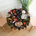 thumbnail image 1 of XMXT Waterproof Round Table Cloth, Forest Owl Plant Tablecloth Polyester Table Cover for Home Kitchen Dining Party Room Decor, 60 inches, 1 of 8