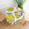 thumbnail image 1 of XMXT Waterproof Round Table Cloth, Lemon Pear Doodle Tablecloth Polyester Table Cover for Home Kitchen Dining Party Room Decor, 60 inches, 1 of 8