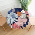 thumbnail image 1 of XMXT Waterproof Round Table Cloth, Tropical Floral Background Tablecloth Polyester Table Cover for Home Kitchen Dining Party Room Decor, 60 inches, 1 of 8