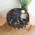 thumbnail image 1 of XMXT Waterproof Round Table Cloth, Undersea Creatures Decoration Tablecloth Polyester Table Cover for Home Kitchen Dining Party Room Decor, 60 inches, 1 of 8