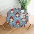 thumbnail image 1 of XMXT Waterproof Round Table Cloth, Various Christmas Elves Tablecloth Polyester Table Cover for Home Kitchen Dining Party Room Decor, 60 inches, 1 of 8