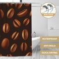 thumbnail image 1 of XMXT Waterproof Shower Curtain Liner with Iron Hooks, 3D Coffee Bean Print Shower Curtains for Bathroom Decor Accessories, 72 x 72 inches, 1 of 8