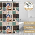 thumbnail image 1 of XMXT Waterproof Shower Curtain Liner with Iron Hooks, Abstract Art Geometric Prints Shower Curtains for Bathroom Decor Accessories, 72 x 72 inches, 1 of 8