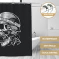 thumbnail image 1 of XMXT Waterproof Shower Curtain Liner with Iron Hooks, Helmet Wearing Skull Print Shower Curtains for Bathroom Decor Accessories, 72 x 72 inches, 1 of 8