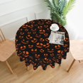 thumbnail image 1 of XMXT Waterproof Table Cloth, Halloween Ghost Faces Pattern Polyester Round Tablecloth for Dining Party Decor, 60 inches, 1 of 8