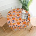 thumbnail image 1 of XMXT Waterproof Table Cloth, Juicy Orange Print Polyester Round Tablecloth for Dining Party Decor, 60 inches, 1 of 8