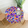 thumbnail image 1 of XMXT Waterproof Table Cloth, Watercolor Petal Print Polyester Round Tablecloth for Dining Party Decor, 60 inches, 1 of 8
