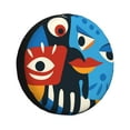 thumbnail image 1 of XMXY Abstract Art Colored Eyes Spare Tire Cover, Universal Waterproof Cover for Jeep RV Tire Wheel Protection, 17 inch, 1 of 8
