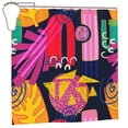 thumbnail image 1 of XMXY Abstract Repetition Colorful Shapes Long Shower Curtains, Waterproof Weighted Thick Bathroom Curtain with 12 Iron Hook, 72x72 Inch, 1 of 9